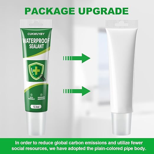 1 Pack Silicone Caulk 5.3 Oz Squeeze Tube Waterproof Silicone Sealant for Kitchen Bathroom Stronger Adhesion White Caulk for Window Toilet Sink Door Caulking Sealant with Tape and Scraper