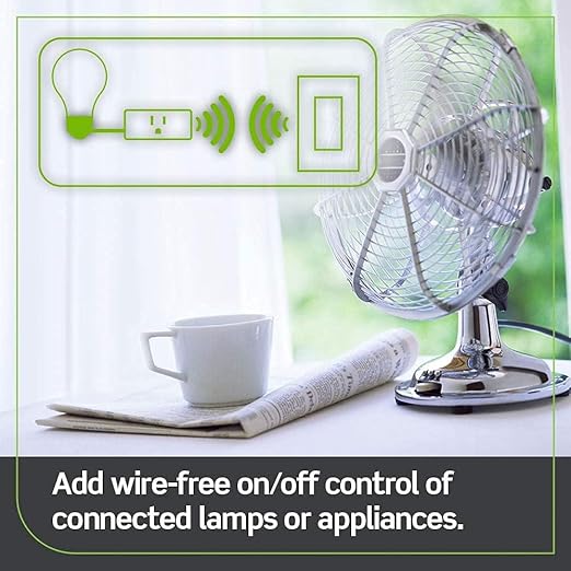 Leviton Decora Smart Switch Anywhere Companion, Add Wire-Free 3-Way/4-Way/5-Way On/Off Control to Decora Smart Wi-Fi 2nd Gen Switches, Automatic, DAWSC-1RW, White