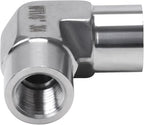 90 Degree Street Elbow - 1/8" NPT Female to 1/8" NPT Female Stainless Steel 304 Heavy Duty Forged Barstock Street Elbow Adapter Pipe Fitting (pack of 5)