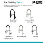 Fapully Chrome Faucet for Kitchen Sink,Kitchen Faucets with Pull Down Sprayer,Commercial Single Handle Kitchen Faucet