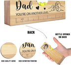 Christmas Gifts for Dad from Daughter Son Wife Spirit Level Bottle Opener Valentines Birthday Thank You Gifts Ideas for Daddy New Dad Grandpa Papa You're on Another Level Sign