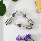 SUNSGNE C7 Flicker Flame Light Bulbs, 1 Watt Clear Chandelier Flickering Decorative Bulb Halloween Christmas Party Indoor Outdoor Decorations with Orange Glow, E12 Candelabra Base, 25 Pack