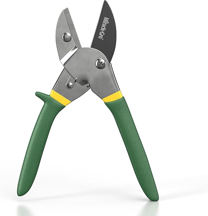 Miracle-Gro 2-Piece Pruning Shears Set – Includes 8 in. Bypass Pruner for Live Plants and 8 in. Anvil Pruner for Dry Stems – Sharp Carbon Steel Blades and Comfort Grip Handles for Garden and Yard Use