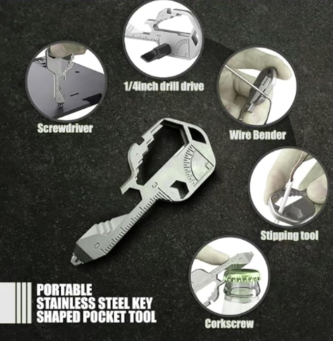 Heavy Duty 6 in 1 Multipurpose Emergency Trauma Shears Scissors with Holster, Outdoor Camping Rescue Tools with Glass Breaker, Strap Cutter Stainless Steel Foldable Scissors Pliers