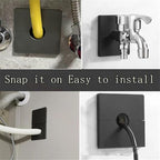 Wall Split Flange Plumbing Cover Plates Square Shower Arm Escutcheon Plate Pipe Flange Cover for Fixed Shower Head Faucet Standard Pipes (22mm/0.86in)