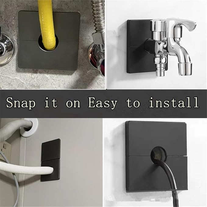 Wall Split Pipe Flange Plumbing Cover Plates Square Shower Flange Escutcheon Plate Cover Plate for Fixed Shower Head Faucet Standard Pipes (28mm/1.1in)