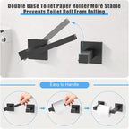 TURS 10-Piece Bathroom Hardware Accessories Set Matte Black Towel Bar Holder Set SUS304 Stainless Steel Towel Racks for Bathroom Wall Mounted, 23.6-Inch