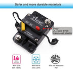 E9 60 Amp Circuit Breaker 12V - 72V DC with Manual Reset | UL Certified Waterproof IP67 | Surface Mount 60A Switch Button with LED Indication