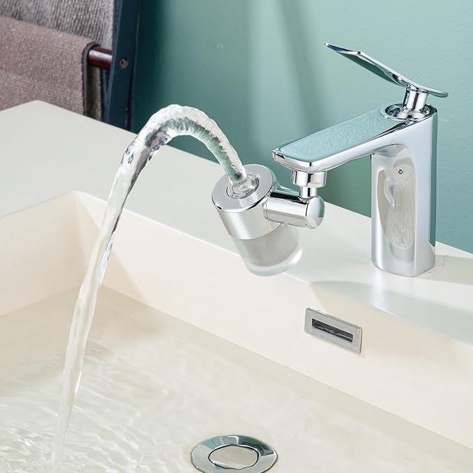 ATQ Water Filter for Sink Faucet with 3pcs Replacement Filters Reduce Chlorine, Lead, 720° Rotating, 2 Modes,Faucet Filter for Kitchen Sink, Pull Out Kitchen/Bathroom/RV Faucets (Aerator720)