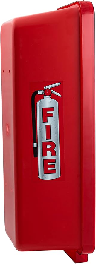 Fire Extinguisher Cabinet Fire Extinguisher Box Outdoor Fire Cabinet Mounted Fire Extinguisher Cabinet Fire Extinguisher Cover (Red with Clear Pull-Cover, Rx350, Plastic, 5 Pounds, 3, AKA1)