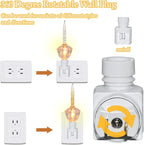 Christmas Bubble Night Light With Silver Glitter Fluid, 1 Pack, 1 Spare 5 Watt Clear Light Bulb With Gold Glitter Fluid, E12 Candelabra Base, Swivel Plug-in Base, White