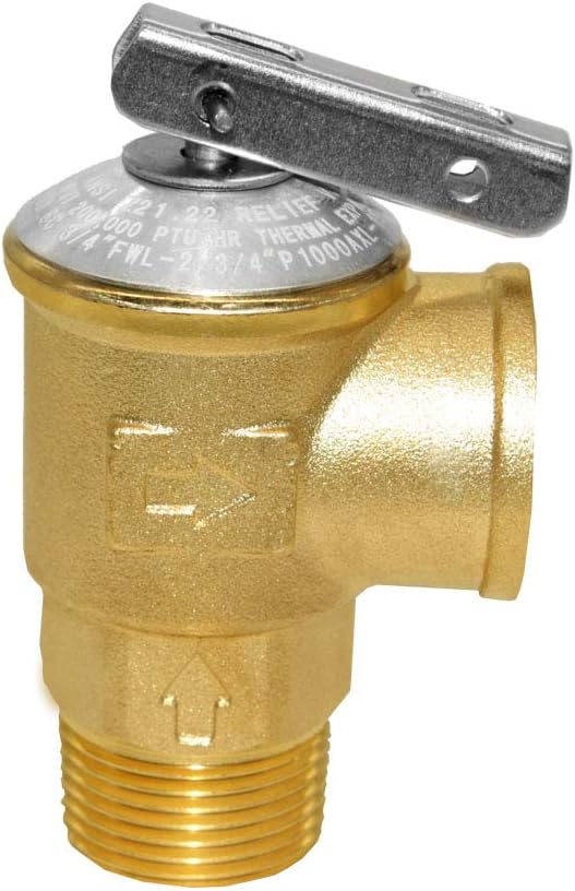 Beduan Water Heater Service Valve Kit 3/4" IPS Isolator Tankless with Pressure Relief Valve, Clean Brass Construction