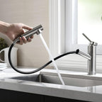 Kitchen Sink Faucet Chrome Crea Pull Out Sprayer Farmhouse Bar Sink Faucets Mixer Tap
