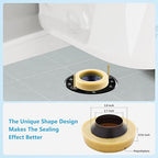 Toilet Wax Ring 2 Pack, Wax Ring for Toilet Base with Polyethylene Flange for 3 Inch or 4 Inch Floor-Mounted Toilet Drain Pipe