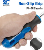 ROTATION 8-Piece Magnetic Screwdrivers Set with Nichrome tip, 4 Phillips and 4 Slotted Tips, Professional Cushion Grip Screwdriver Set with High Torque (8pc_silver tip_gloss)