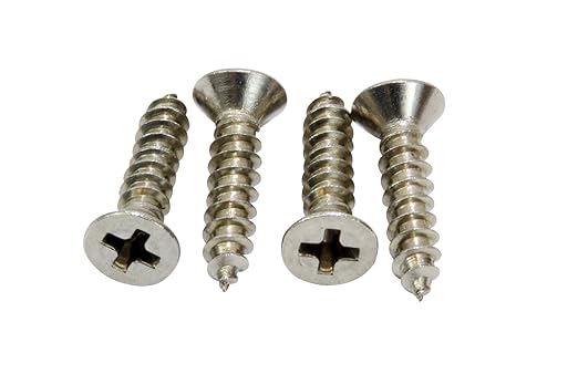 Bolt Dropper #4 x 3/4 inch Stainless Flat Head Phillips Wood Screw, (100 Piece), 18-8 (304) Stainless Steel Screws, Glasses Screws