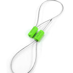 50 pcs Numbered Security Tags Tamper-Evident Steel Wire Cable Seals Pull-Tite Metal Security Seals for Truck, Trailer (Green)