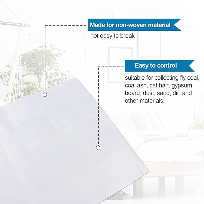 12 Pack VF3502 Shop Vac Bags, Compatible with Ridgid & Craftsman Vacuum 12-16 Gallon, Replacement Fiter Bags, 23743 VF3502 High Efficiency Dust Bags