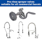 for T&S Brass B-0107 Pre-Rinse Spray Valve for Commercial Kitchens | 1.15 GPM flow rate | Compatible with T&S Brass Parts and Faucets