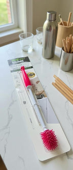 Bottle Brush Set 2-Pack – Cup & Flexible Straw Cleaning Brushes for Water Bottles, Tumblers, Reusable Straws, Baby Bottles & Narrow Glasses