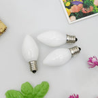 SUNSGNE C7 LED White Replacement Christmas Light Bulbs - 0.6W LED E12 Candelabra Base Bulbs - Perfect for Salt Lamps, Night Lights and Decorative Lights - Pack of 25