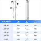 ChillWaves 304 Stainless Steel Pipe Fitting, Nipple Cast Pipe 3/4" NPT Male x 3/4" NPT Male Thread 8" Length(200MM)(2-PACK)