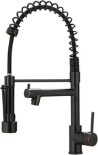 Oil Rubbed Bronze Kitchen Faucet,AIMADI Commercial Style Spring Kitchen Sink Faucet,Modern Single Handle Single Hole Kitchen Faucets with Pull Down Sprayer