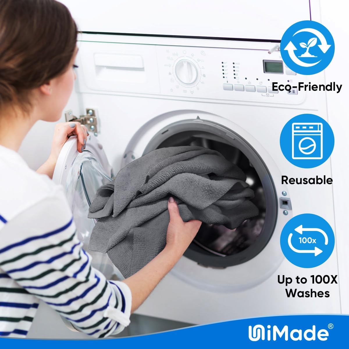 Shop Towel Rags, 20 Pack Reusable Shop Rags Bulk Microfiber Cleaning Cloth Lint Free Cleaning Towels for Car Kitchen Automotive Bar Mechanic Restaurant Garage, 11.5"x 11.5", Grey