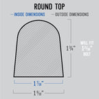 Stinky John's Tall Toilet Bolt Caps - Universal Fit with a Round Top - White Caps (4)