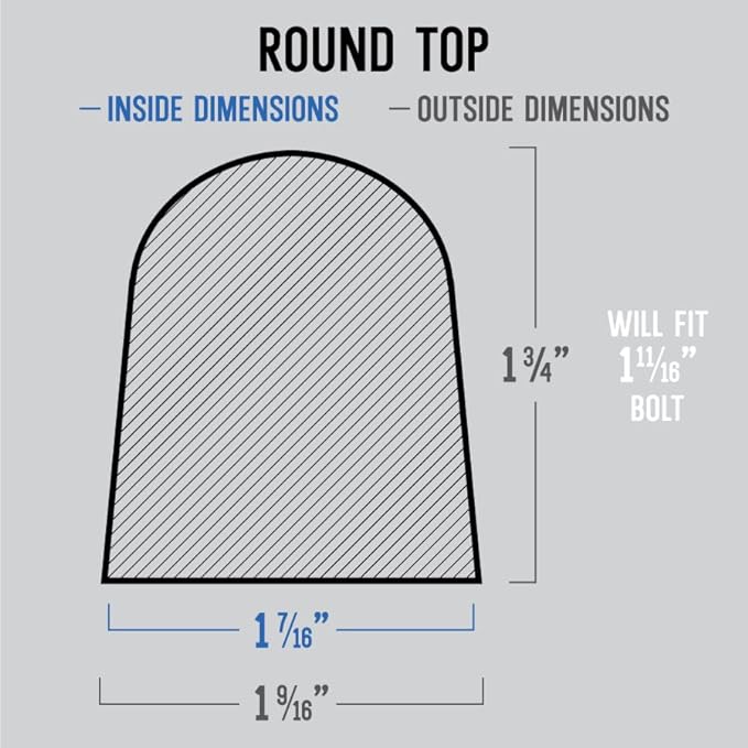 Stinky John's Tall Toilet Bolt Caps - Universal Fit with a Round Top - White Caps (4)