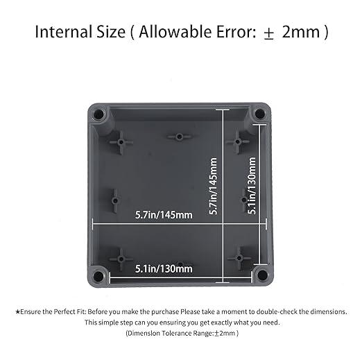 4 Pack Junction Box-6" x 6" x 3" IP65 ABS Plastic Dustproof Waterproof Electrical Box Project Junction Conduit Box for Electrical Outdoor Enclosure