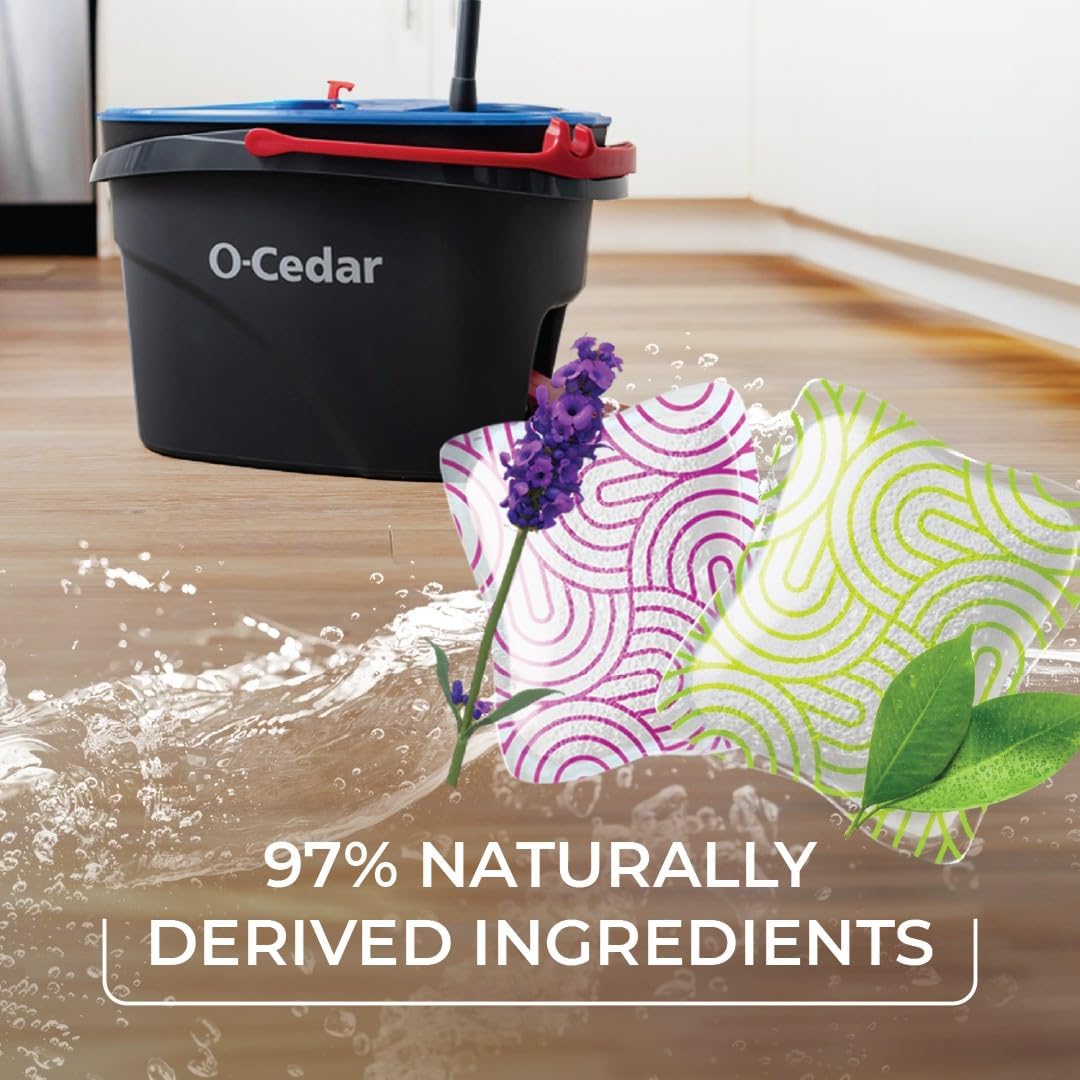 O-Cedar Floor Cleaning 40ct Pacs with Citrus Scent 10ct (2-Packs) and Lavender Scent 10ct (2-Packs)