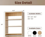 ROOMTEC 22.5" Medium Hanging Closet Unit, Modular Closet System with Hanging Rod, Wardrobe Organizer for Bedroom or Walk-in Closet, Wall Mounted, Customizable Clothes Storage Unit, Wood