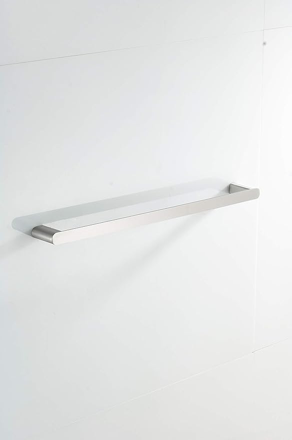 Klabb 4-Pieces Bathroom Hardware Set Brush Nickel Bathroom Accessories Set SUS304 Towel Bar Set with 24" Towel Bar -Nickle Brushed Round Type