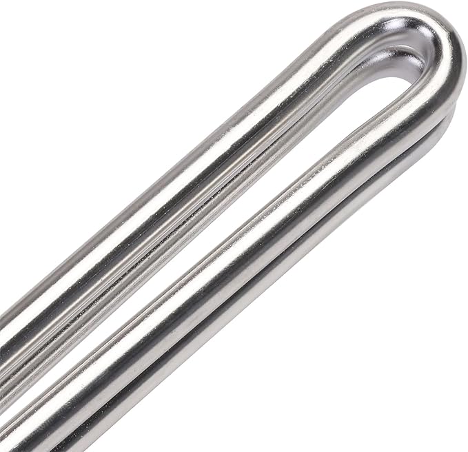 DERNORD 240V 3500W Tri-clamp Foldback Heating Element Stainless Steel Immersion Water Heater with 3-Wire Electrical Locking Plug (2 Inch Tri clamp)