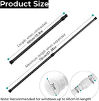 2 Pcs Window Security Bar, Adjustable Sliding Glass Door Bar Sliding Door Security Bar Window Safety Lock Bar with Rubber Tips, Suitable for Lengths of 15.7-27.5 Inch