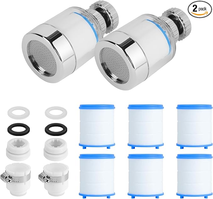 Rotating Faucet Extender Sink Aerator, Sink Filter Water Faucet, 360 ° Faucet Extender, With Universal Converter, Swivel Multifunctional Robotic Arm for Home Kitchen Bathroom - 2 Pcs