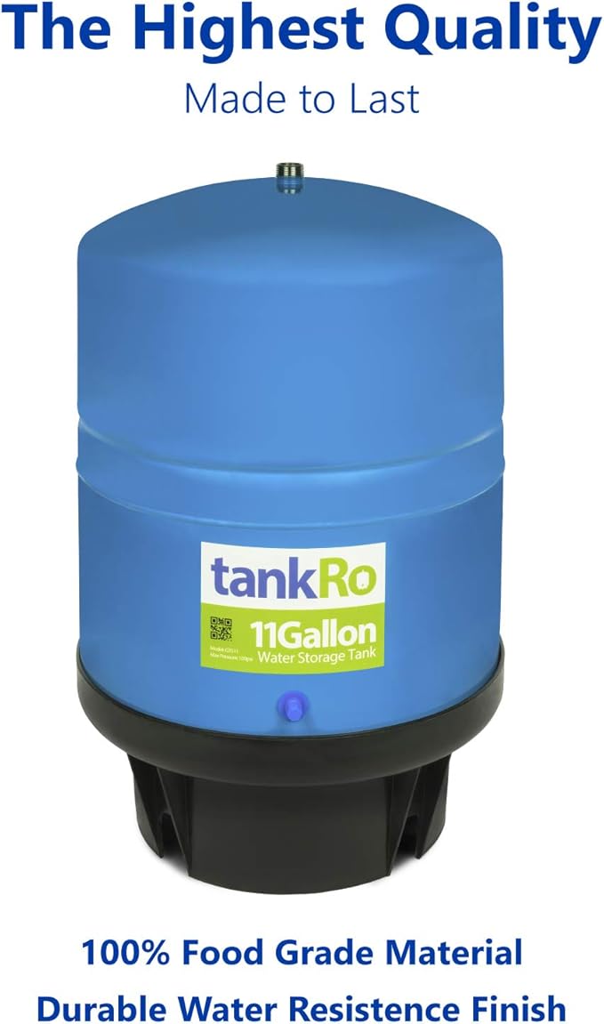– RO Water Filtration System Expansion Tank – 11 Gallon Water Tank – Large Reverse Osmosis Water Storage Pressure Tank