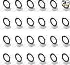 ZYC Recessed Lighting 6 Inch - 12W Ultra-Thin LED Ceiling Lights,2700-5000K Selectable,5CCT Canless Wafer Downlight,1100LM Hight Brightness,Dimmable Can Light,Pack of 24 Black.