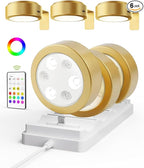 EZVALO Picture Lights for Wall with Charging Station, Rechargeable Battery Magnetic Poster Lights with 3 Color Temps & 12 RGB, Remote Dimmable Timer Light, Wall Decor Light for Art Display (6 Pack)