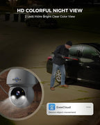 Hiseeu Solar Security Camera Outdoor,4MP Cameras,Wireless Home Security Cameras System,Color Night Vision,Solar-Powered, 2.4G/5G WiFi, 360° Pan & Tilt,500GB HDD,No Subscription