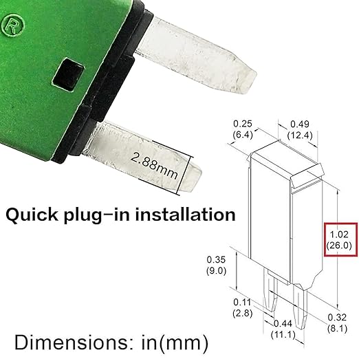Automatic Reset ATM Mini Circuit Breaker Car Protector Blade Fuses Assortment Kit 10pcs DC 14V E71 T1 30 Amp