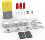 Koopala 3PACK Rechargeable LED Wall Sconce, Cordless Battery with Remote, Powered Wall Sconce, 3 Brightness Levels, 360° Swivel Magnetic Shade for Bedrooms, Hallways, Den and Reading Spaces（White）