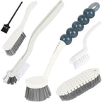 6 Pack Multipurpose Household Cleaning Brush Set, Deep Cleaning Brush Set with Grips Dish Brush, Scrub Brush, Bottle Brush, Shoe Brush, Groove Gap Brush, Keyboard Brush for Kitchen Bathroom