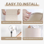 24.5" Handcrafted Ceramic Table Lamp - Single Farmhouse Vintage Rustic Bedside Lighting for Living Room, Bedroom, Entryway | Nightstand & End Table Decor with Linen Shade (Bulb Not Included)