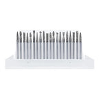 20PCS Carbide Rotary File Set 1/8" Shank Professional Carbide Burr Bits Kit for Precision Metal/Wood Carving, CNC Deburring & Jewelry Making