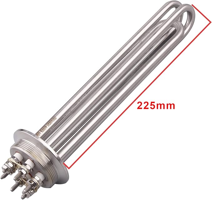 DERNORD 2 Inch Tri-Clamp 240V Water Heating Element Immersion U Type Electrical Brewing Boiler Heater (240V 4500W)