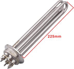 DERNORD 2 Inch Tri-Clamp 240V Water Heating Element Immersion U Type Electrical Brewing Boiler Heater (240V 4500W)