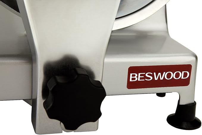 BESWOOD 10" Premium Chromium-plated Steel Blade Electric Deli Meat Cheese Food Slicer Commercial and for Home use 240W BESWOOD250