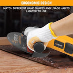 Hoteche 9-Inch Angle Grinder 3.3-HP Heavy-Duty Electric Grinder Fits 7/8" Hole Size Wheels for Metal Cutting, Concrete Grinding, and Polishing